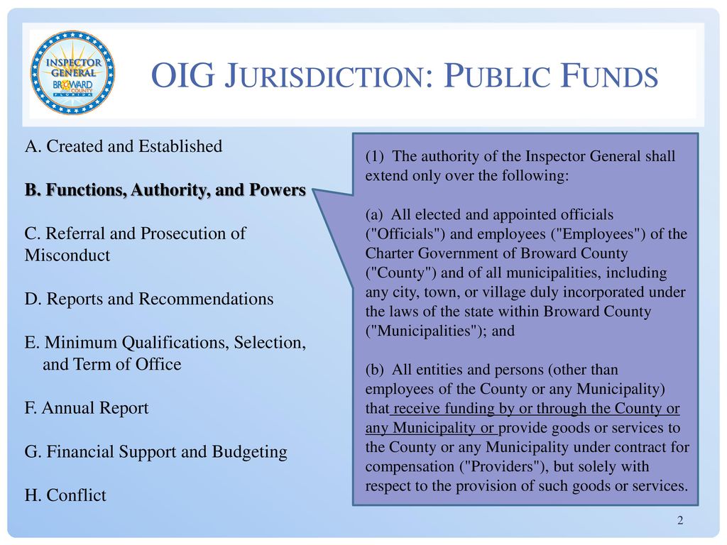 Broward Office Of The Inspector General - Ppt Download