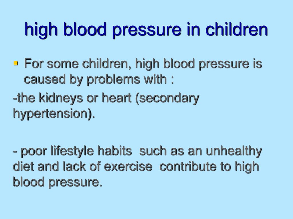 high blood pressure in children