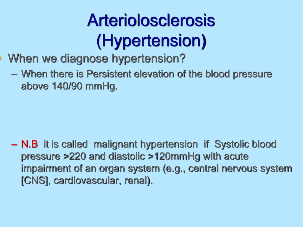Arteriolosclerosis (Hypertension)