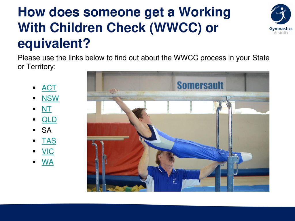Working With Children Check (WWCC) or Equivalent Alerts User Guide for Tech Members & Clubs