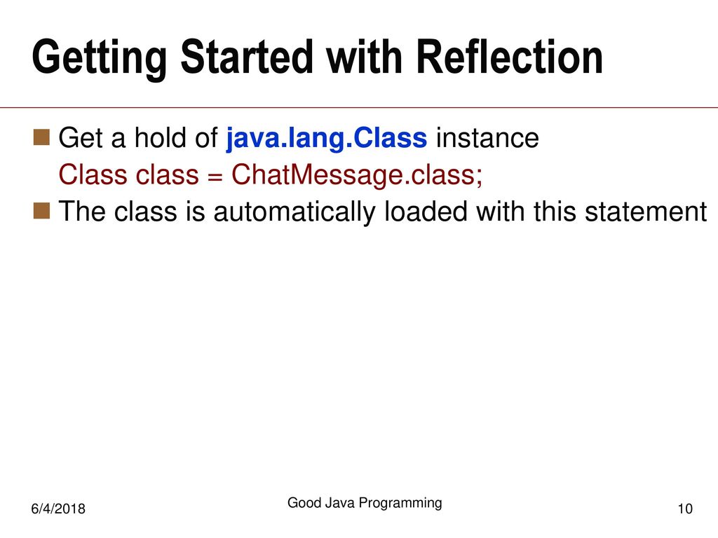 Introspection the process by which a builder tool finds out which ...