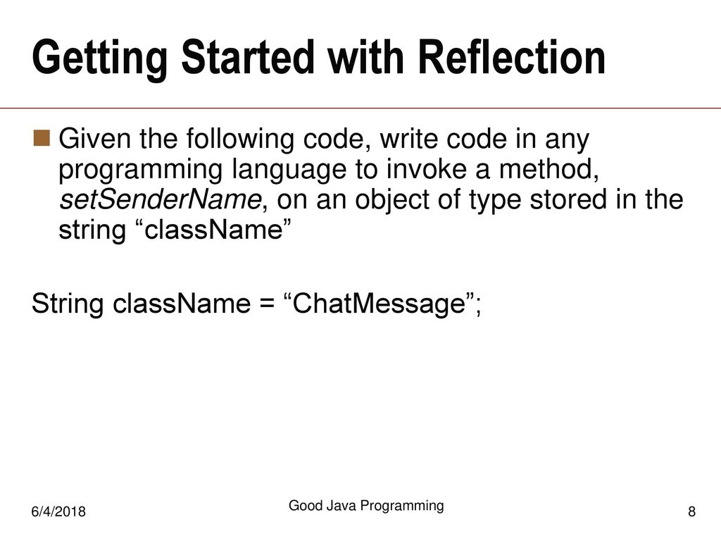 Introspection the process by which a builder tool finds out which ...