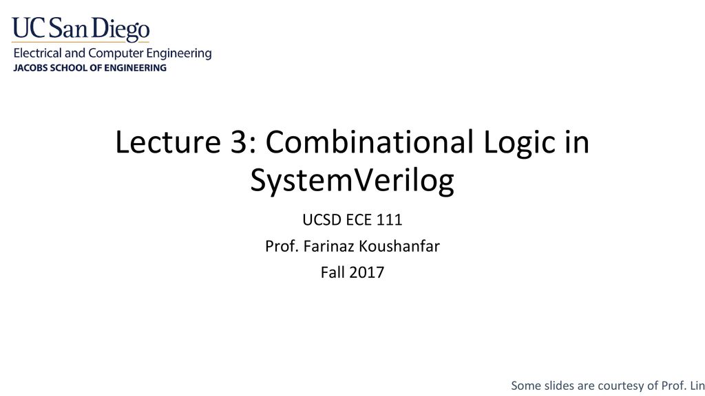 Lecture 3: Combinational Logic in SystemVerilog - ppt download