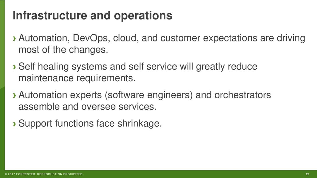 Infrastructure and operations