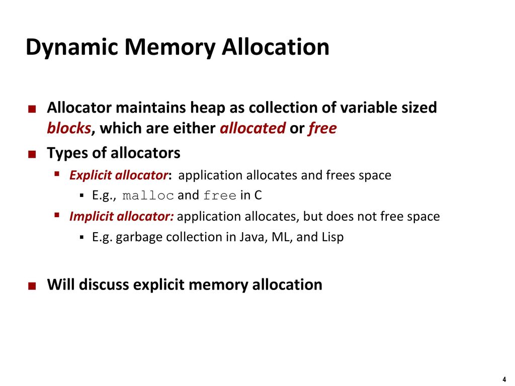 Dynamic memory allocation ppt download