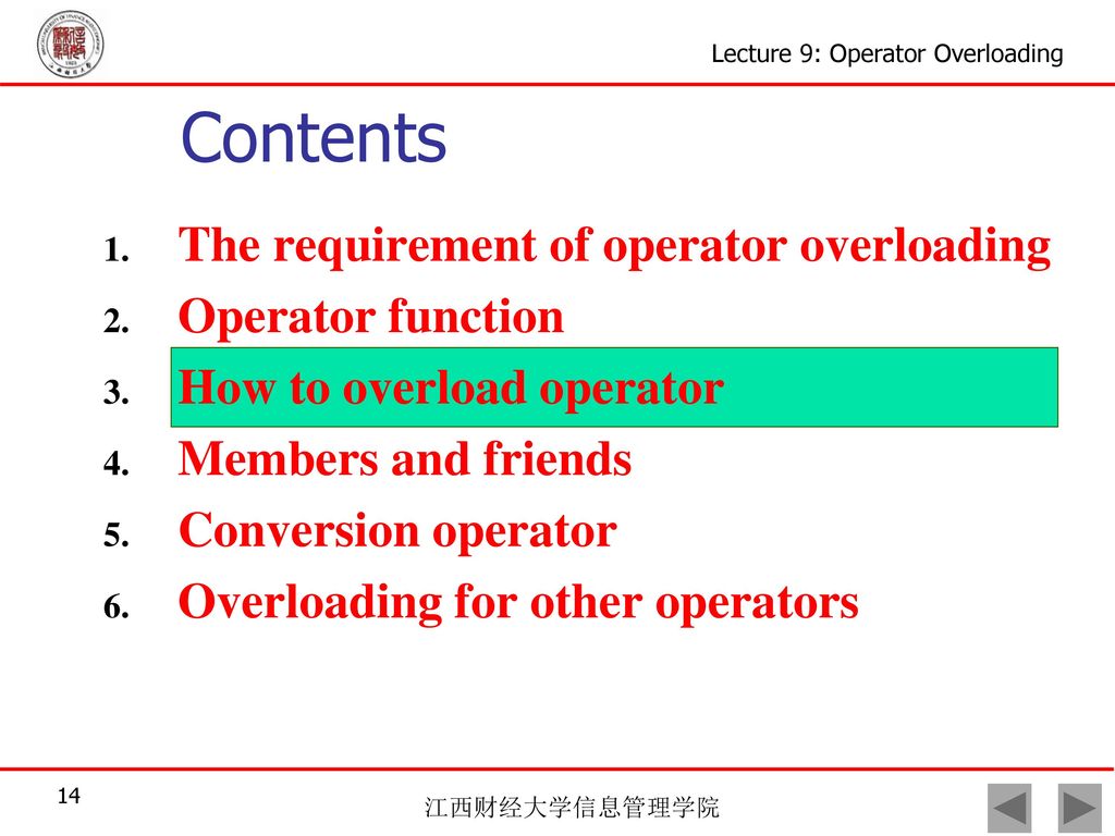 Lecture 9: Operator Overloading - ppt download
