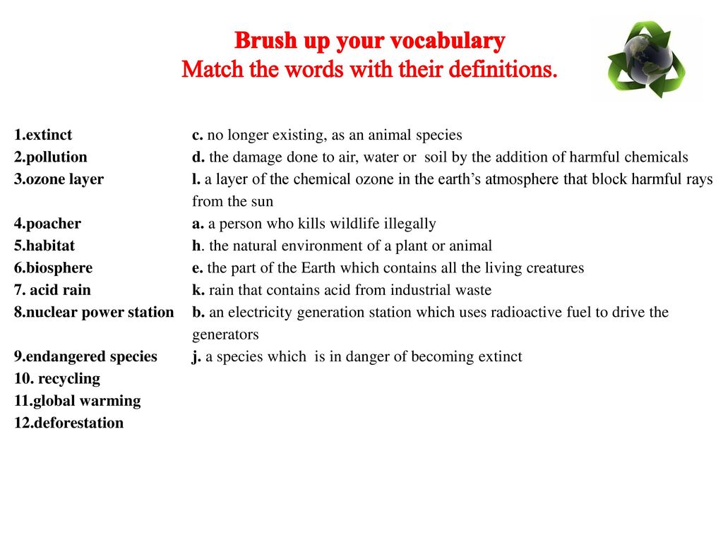 Vocabulary match the words with definition. Environmental Protection questions. Questions about environment. Questions about environment IELTS. Environmental Protection topic with questions.