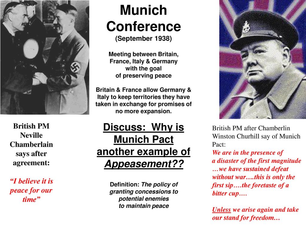 Which One Of The Following Explains Why The Munich Agreement Is An Example Of Appeasement