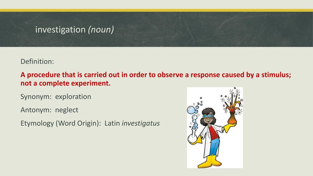 experiment noun