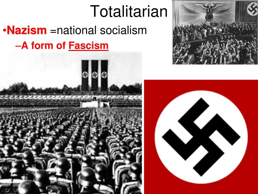 Nazism =national socialism A form of Fascism