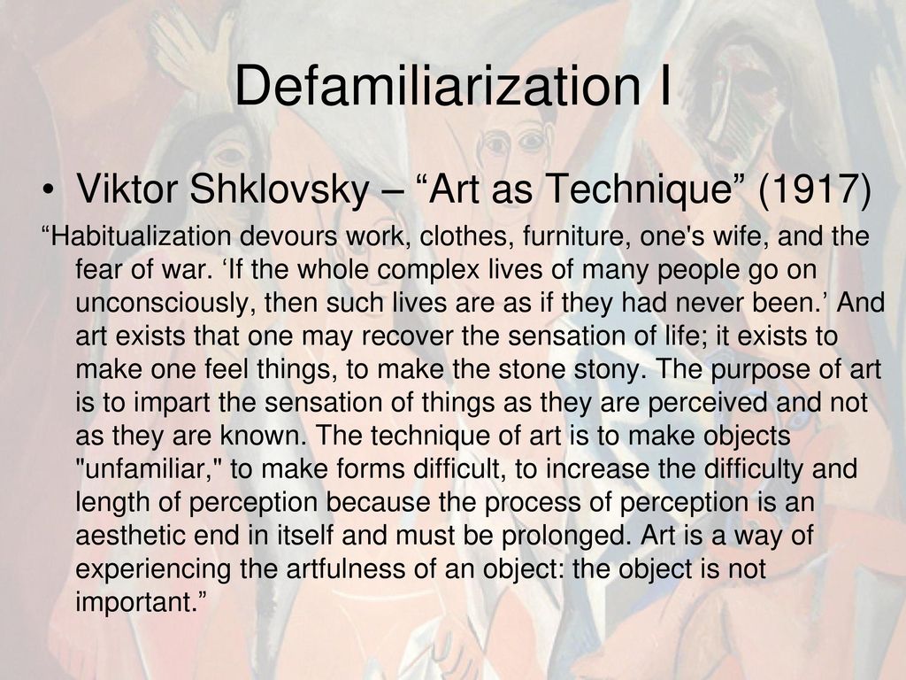 shklovsky art as technique