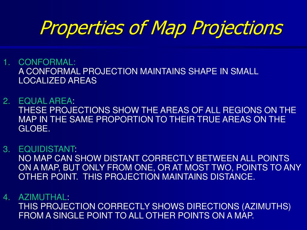 Properties of Map Projections