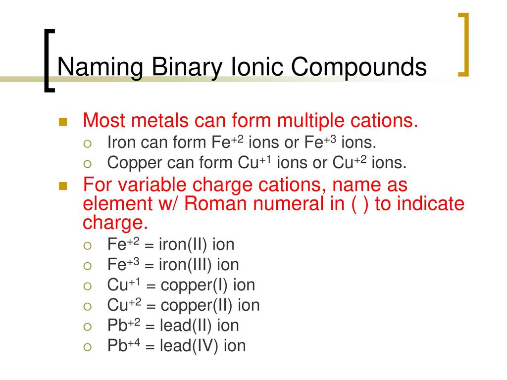 Naming Ionic Compounds - ppt download