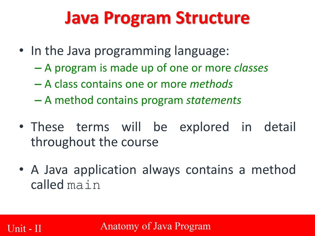 Topic: Anatomy of Java Program - ppt download