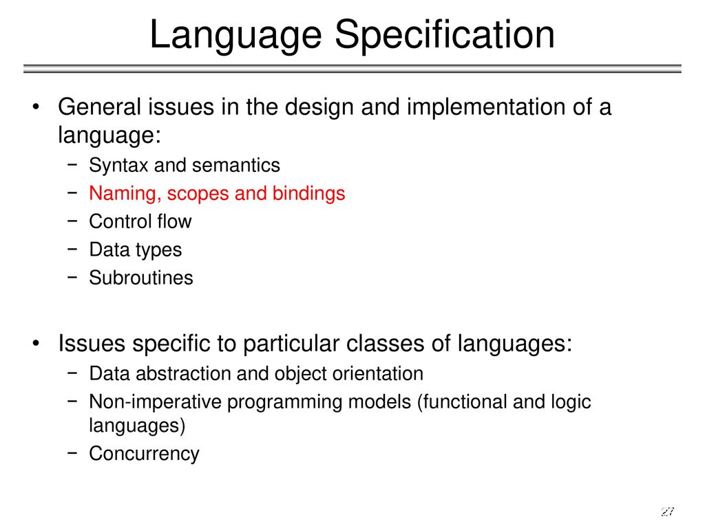 CS 326 Programming Languages, Concepts and Implementation - ppt download