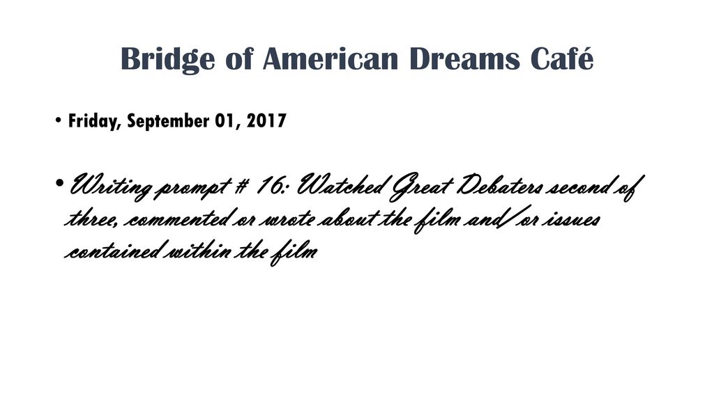 Bridge Of American Dreams Cafe Ppt Download
