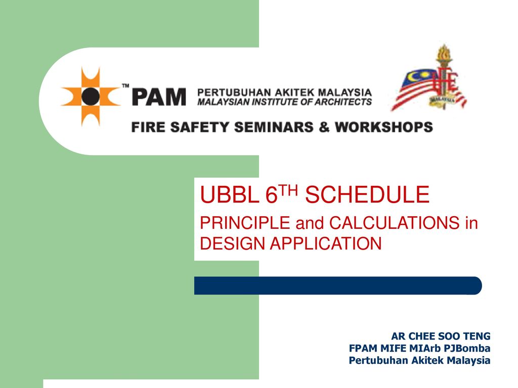 UBBL 6TH SCHEDULE PRINCIPLE and CALCULATIONS in DESIGN APPLICATION