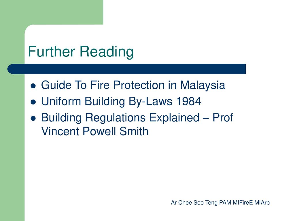 Further Reading Guide To Fire Protection in Malaysia