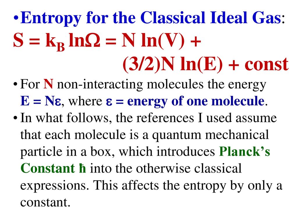 Classical Ideal Gas Ppt Download