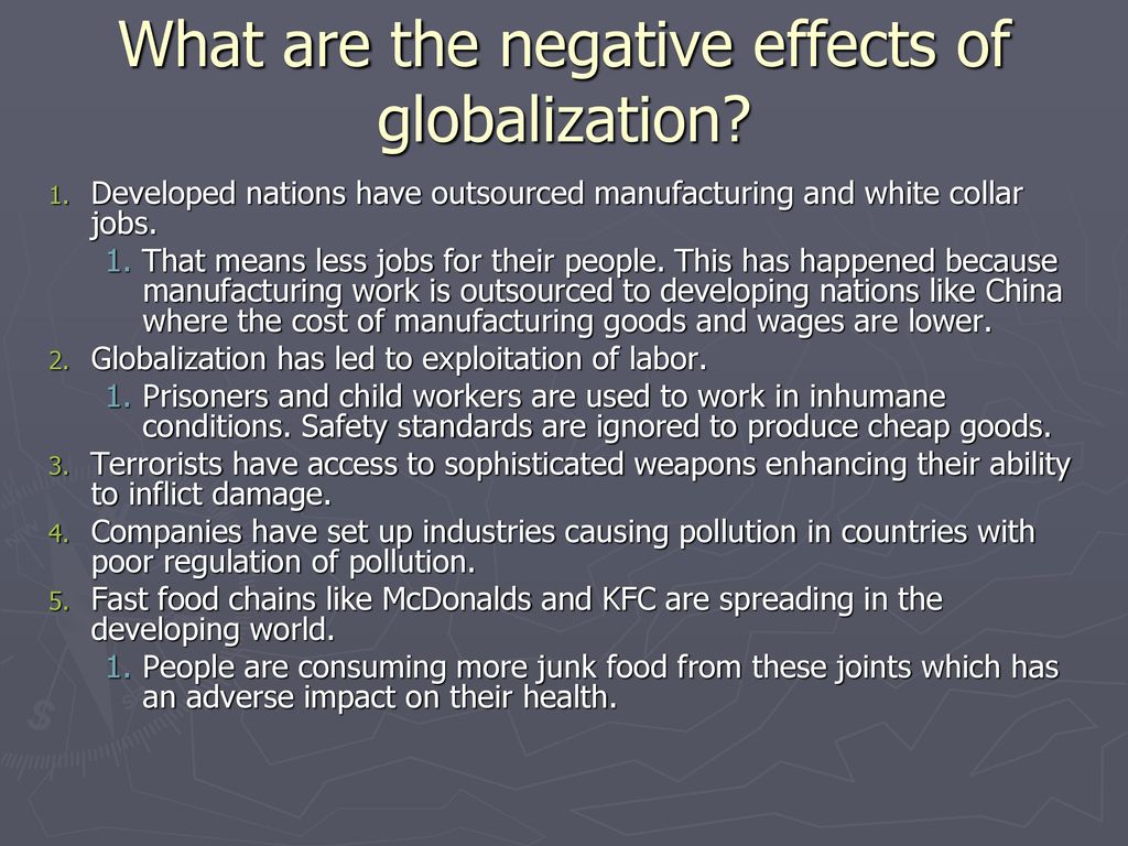 ill effects of globalization