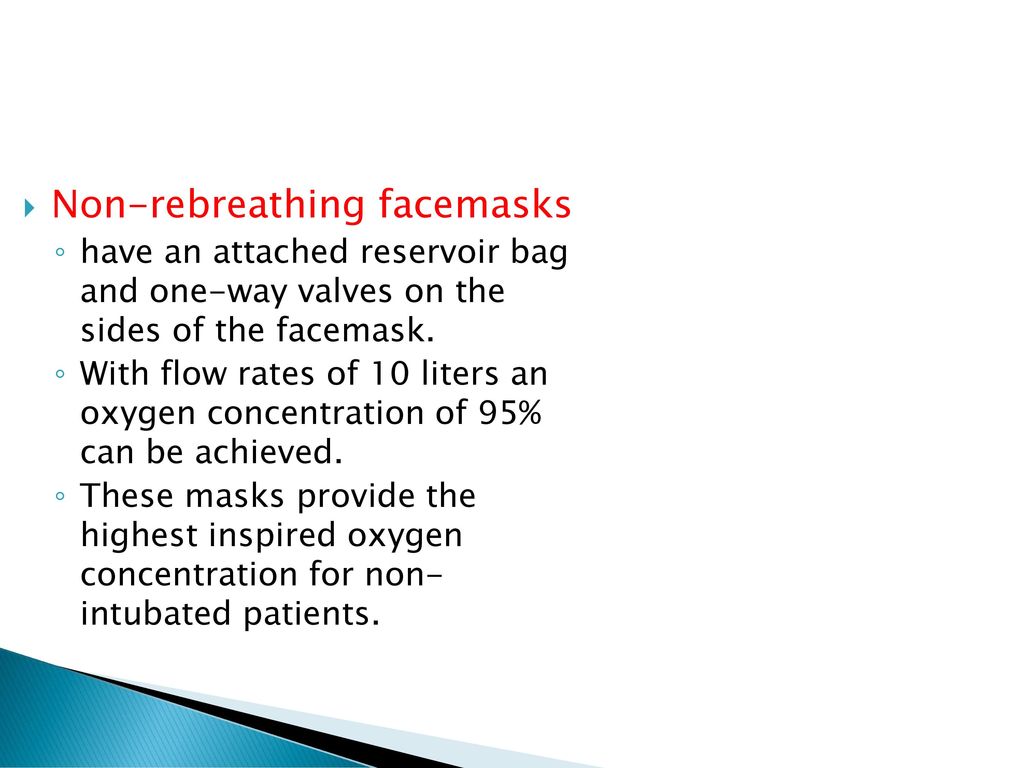 Non-rebreathing facemasks