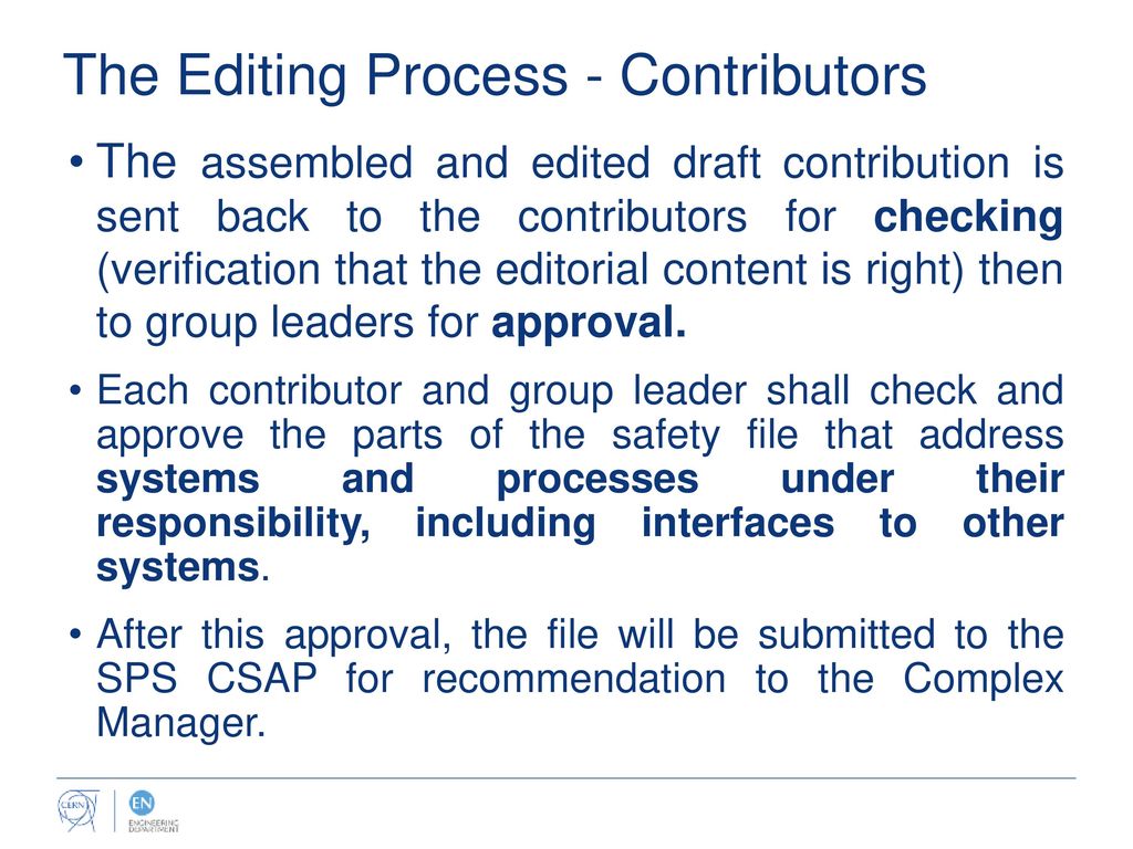 The Editing Process - Contributors