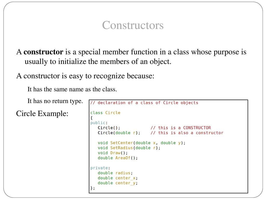 Review What is an object? What is a class? - ppt download