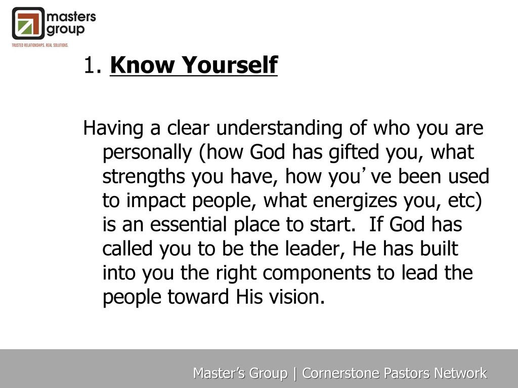 Cornerstone Church Network Master’s Group Session 5 - ppt download