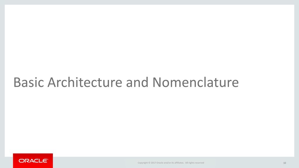 Basic Architecture and Nomenclature