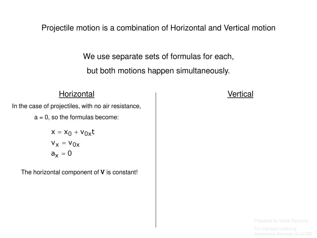 Projectile Motion Physics 1 Prepared by Vince Zaccone - ppt download