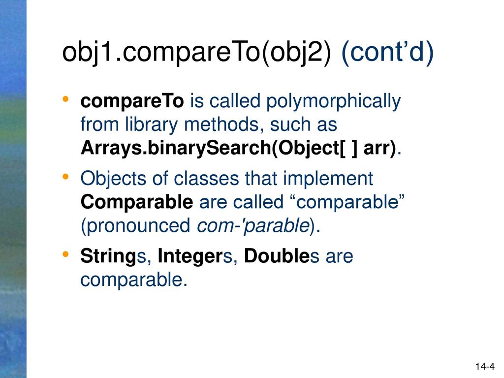 Comparing Objects in Java - ppt download