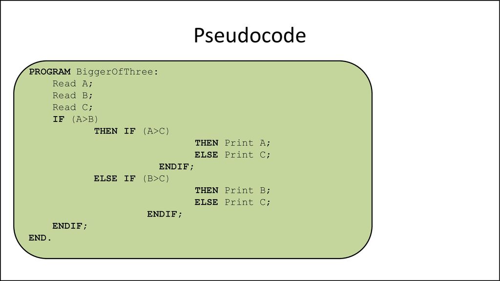 Pseudocode (Revision) - ppt download