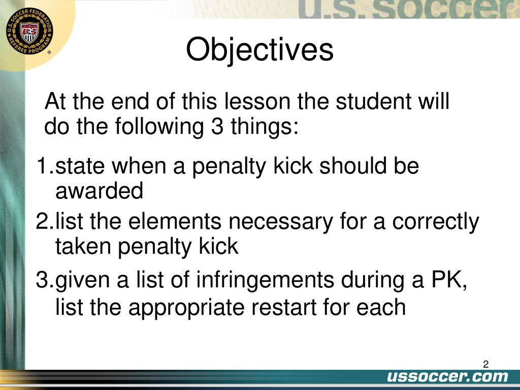 Law 14 - The Penalty Kick Online Training Script: - ppt download
