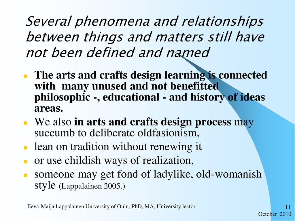 Uno Cygnaeus regarding Arts and Crafts Design we need a new deep
