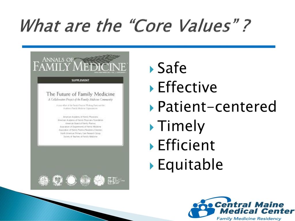 Living, Breathing and Teaching the Core Values of Family Medicine - ppt ...