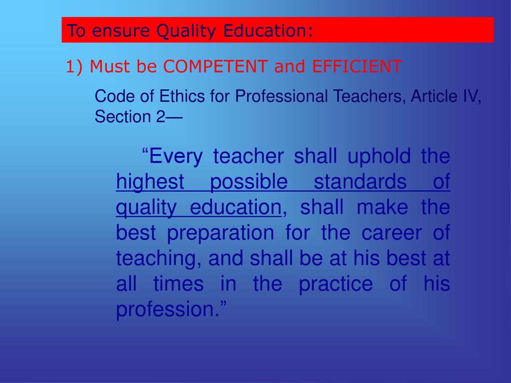 Ethics For Teachers Ppt Download