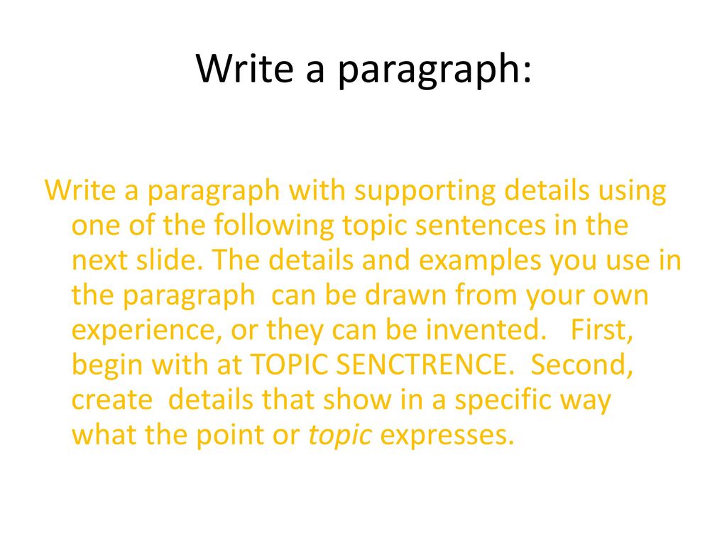 The Paragraph A series of Paragraphs create an essay, but first begin ...