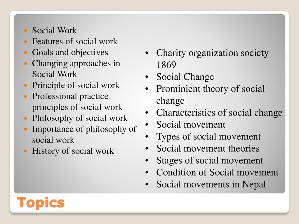 social change topics