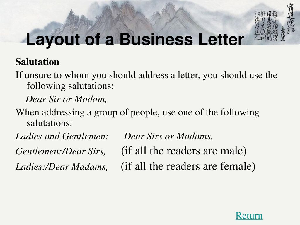And gentlemen cover dear letter ladies Cover Letter