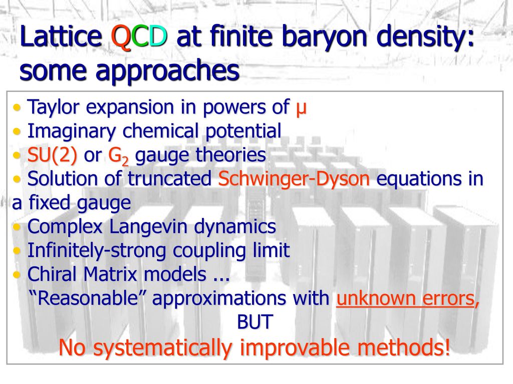 Lattice QCD at finite baryon density: some approaches