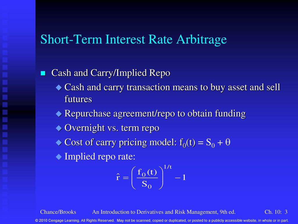 Chapter 10: Futures Arbitrage Strategies - ppt download