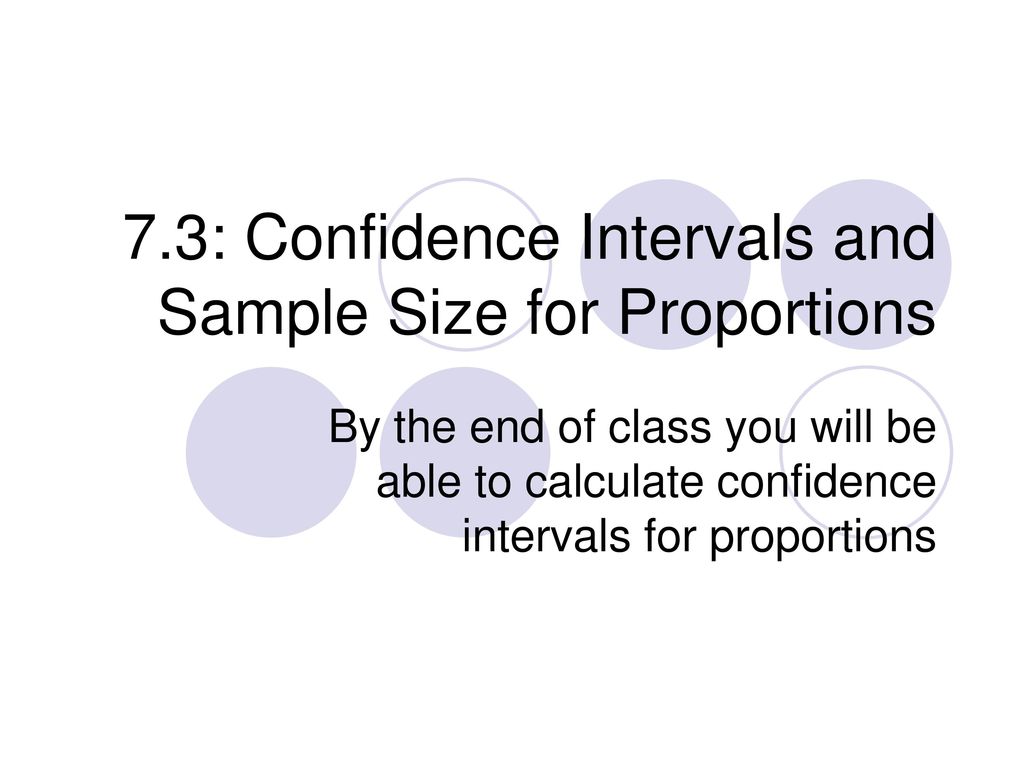 7.3: Confidence Intervals and Sample Size for Proportions