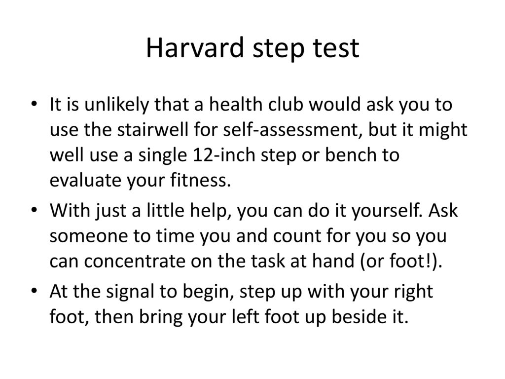 Harvard Step Test Results Chart