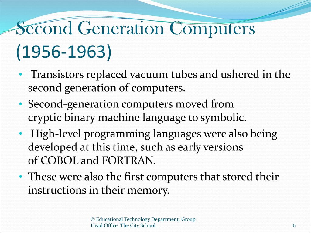 Second Generation Computers ( )