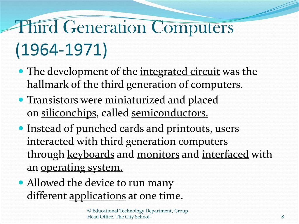 Third Generation Computers ( )