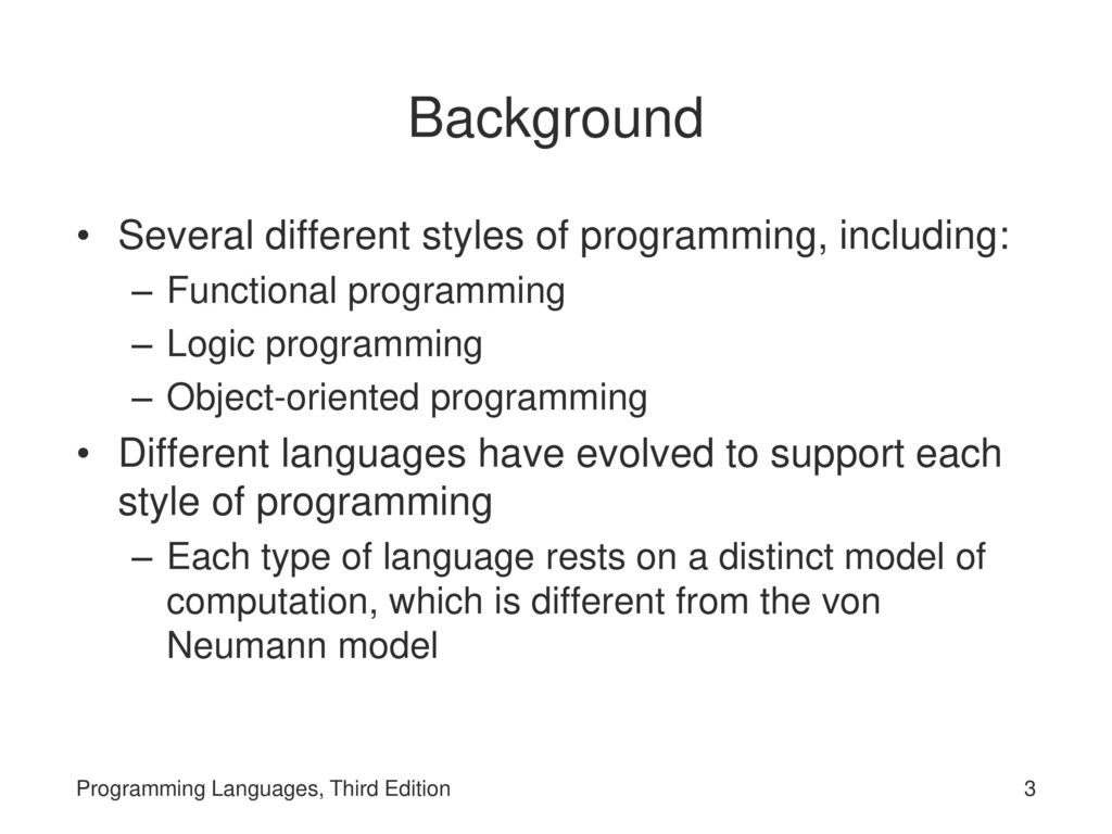 Programming Languages Third Edition - ppt download