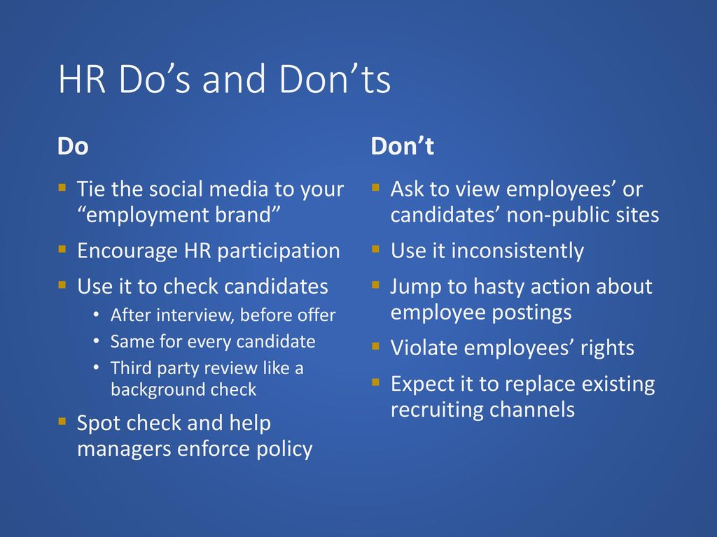 Social Media Do's and Don'ts - ppt download