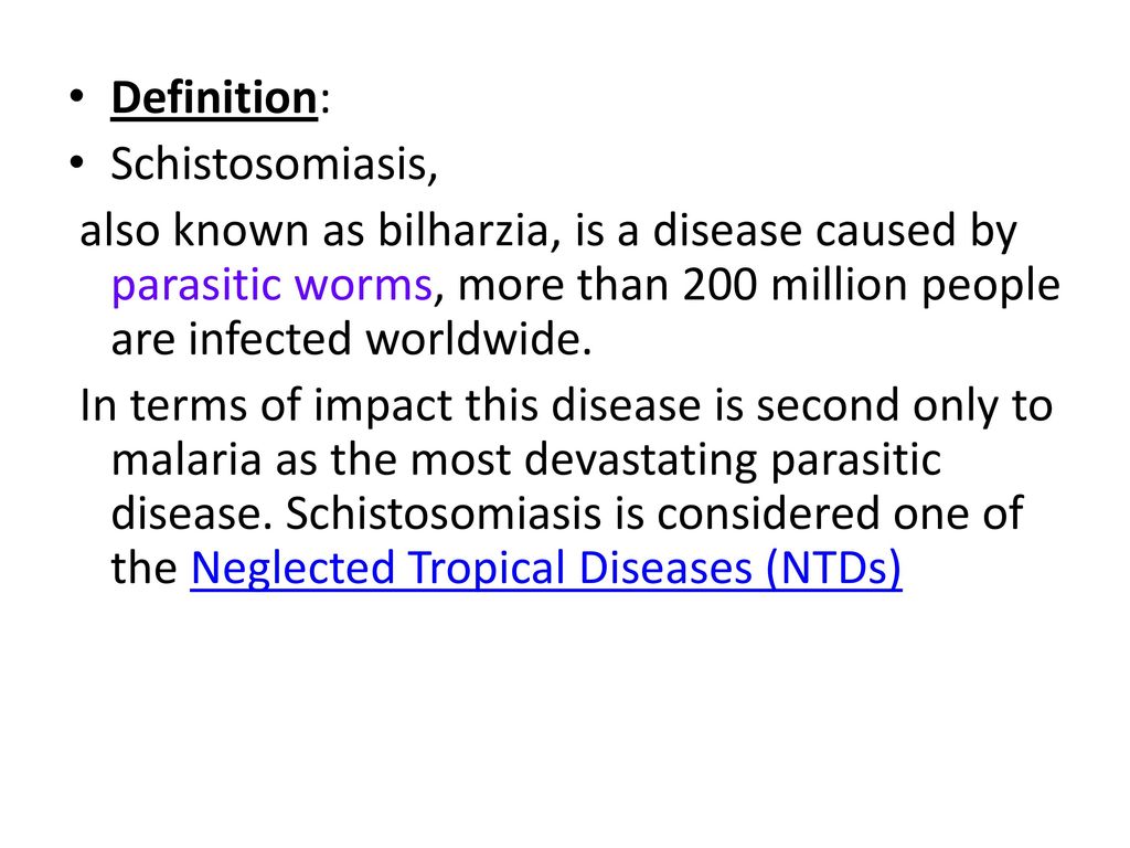 Schistosomiasis definition