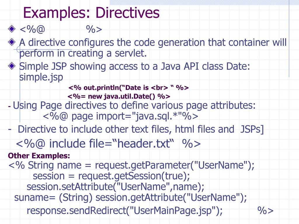 JSP Java Server Pages Reference: - ppt download