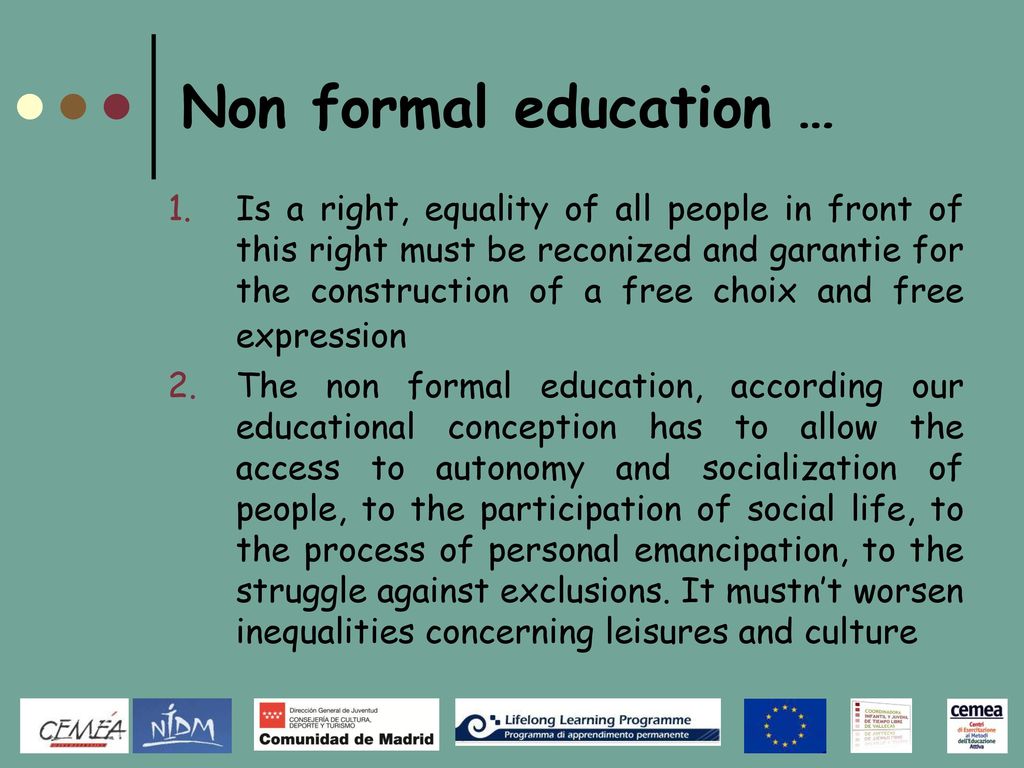 challenges of non formal education challenges of non formal education